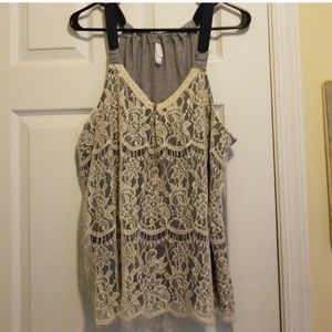 NWOT Xhilaration Lace Classy Tank Top